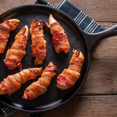 Bacon-Wrapped Chicken Thighs with Cheddar & Jalapeño